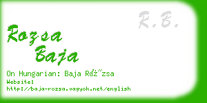 rozsa baja business card